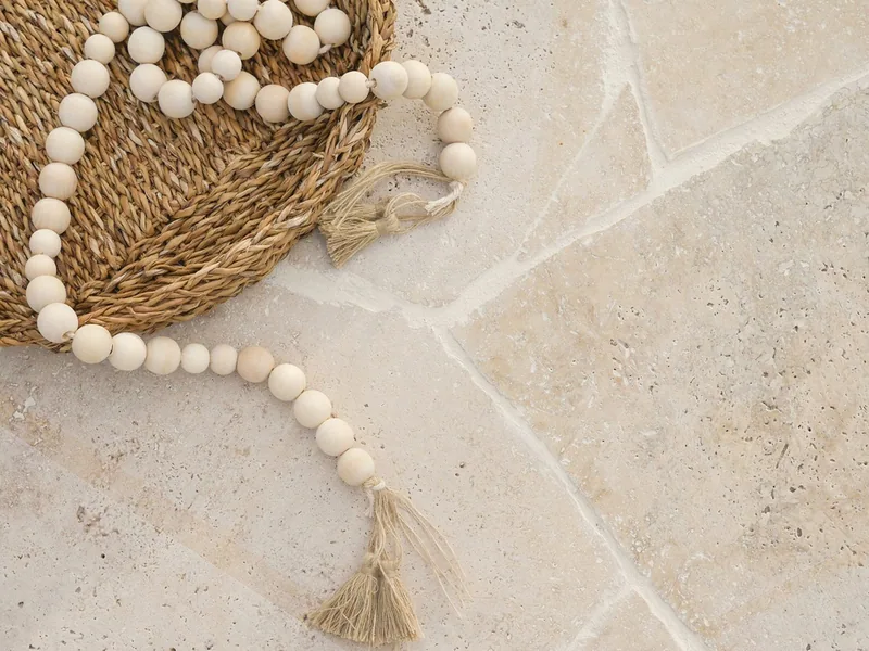 Beige Travertine application